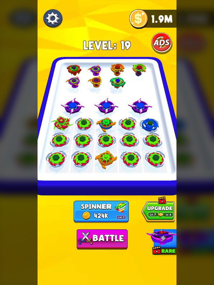 Super Spinner Merge Battle 3D