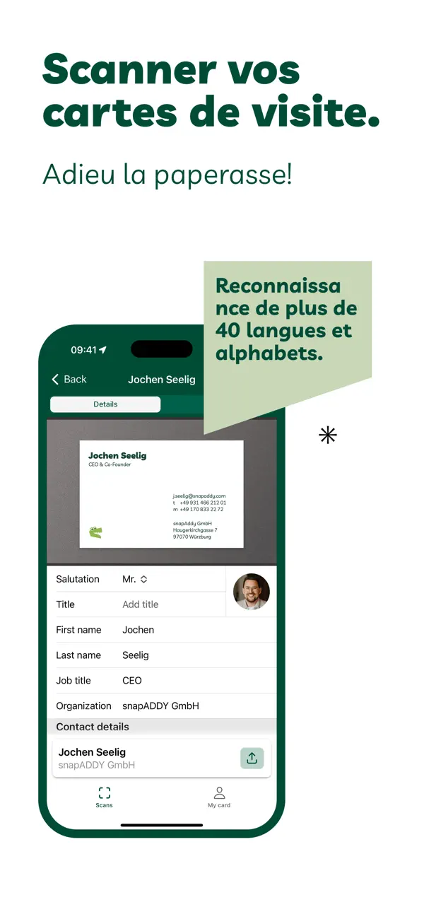 Screenshot #2 pour BusinessCards de snapAddy