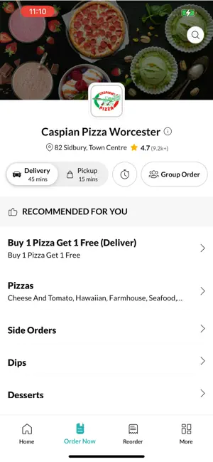 Caspian Pizza Worcester Town screenshot 2