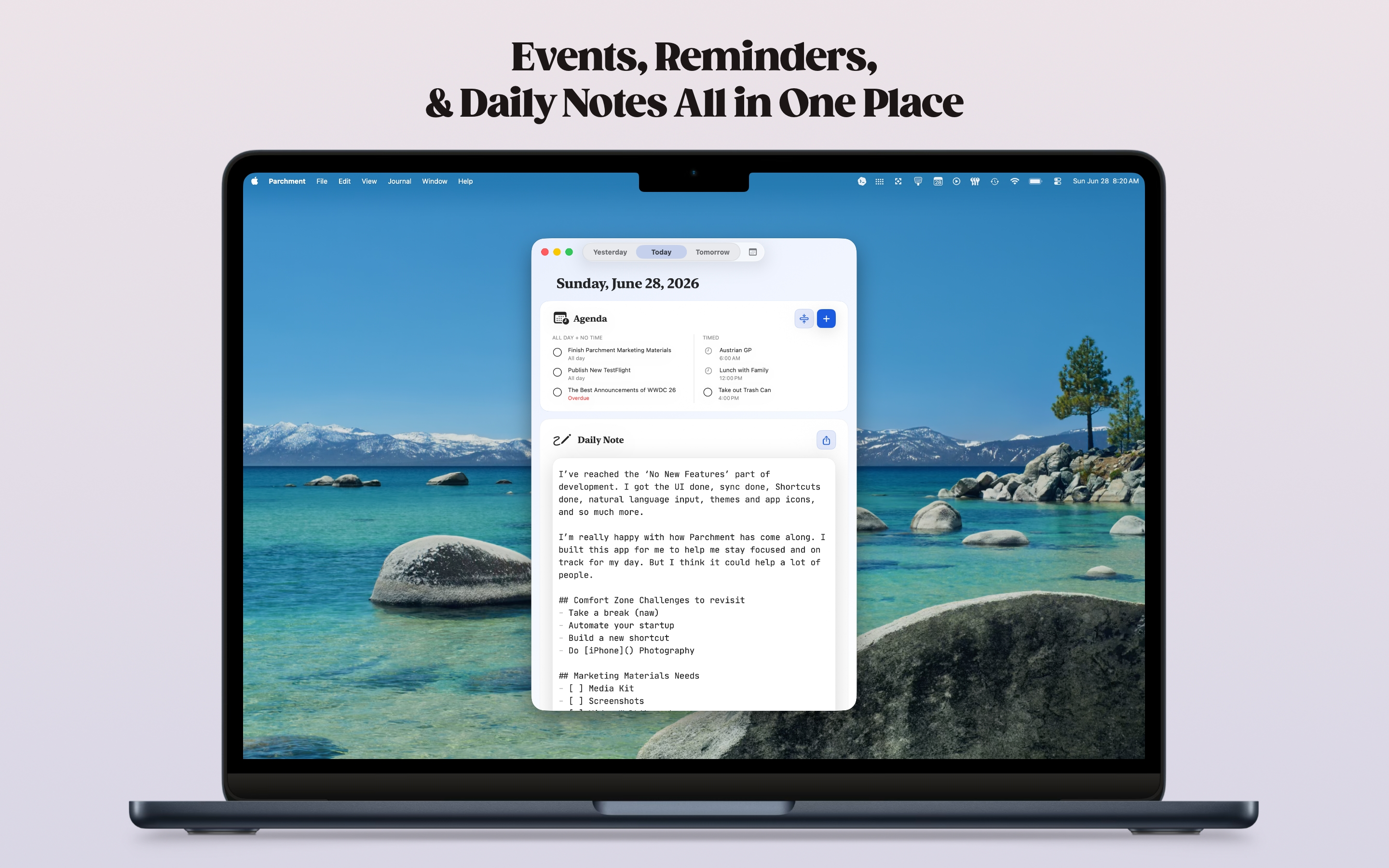 Parchment: Agenda & Daily Note screenshot 13