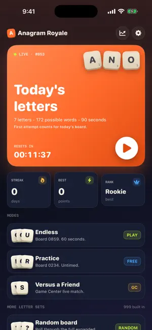 Anagram Royale screenshot 1