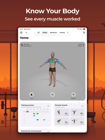 Gymaholic: Workout Tracker iPad screenshot