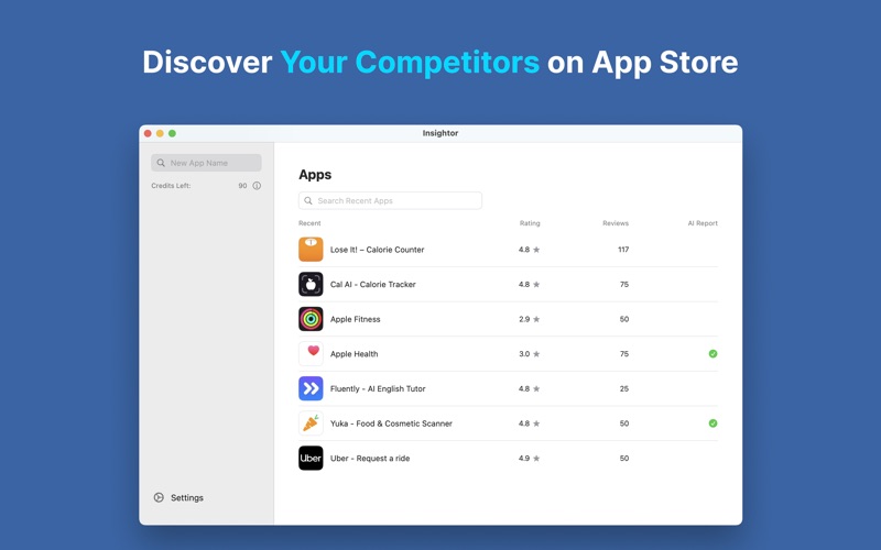 Insightor – App Analyzer app screenshot