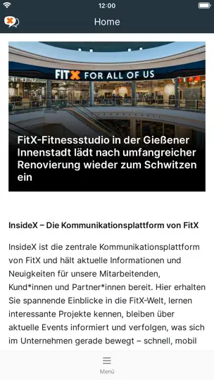 Screenshot von InsideX auf dem iPhone 1