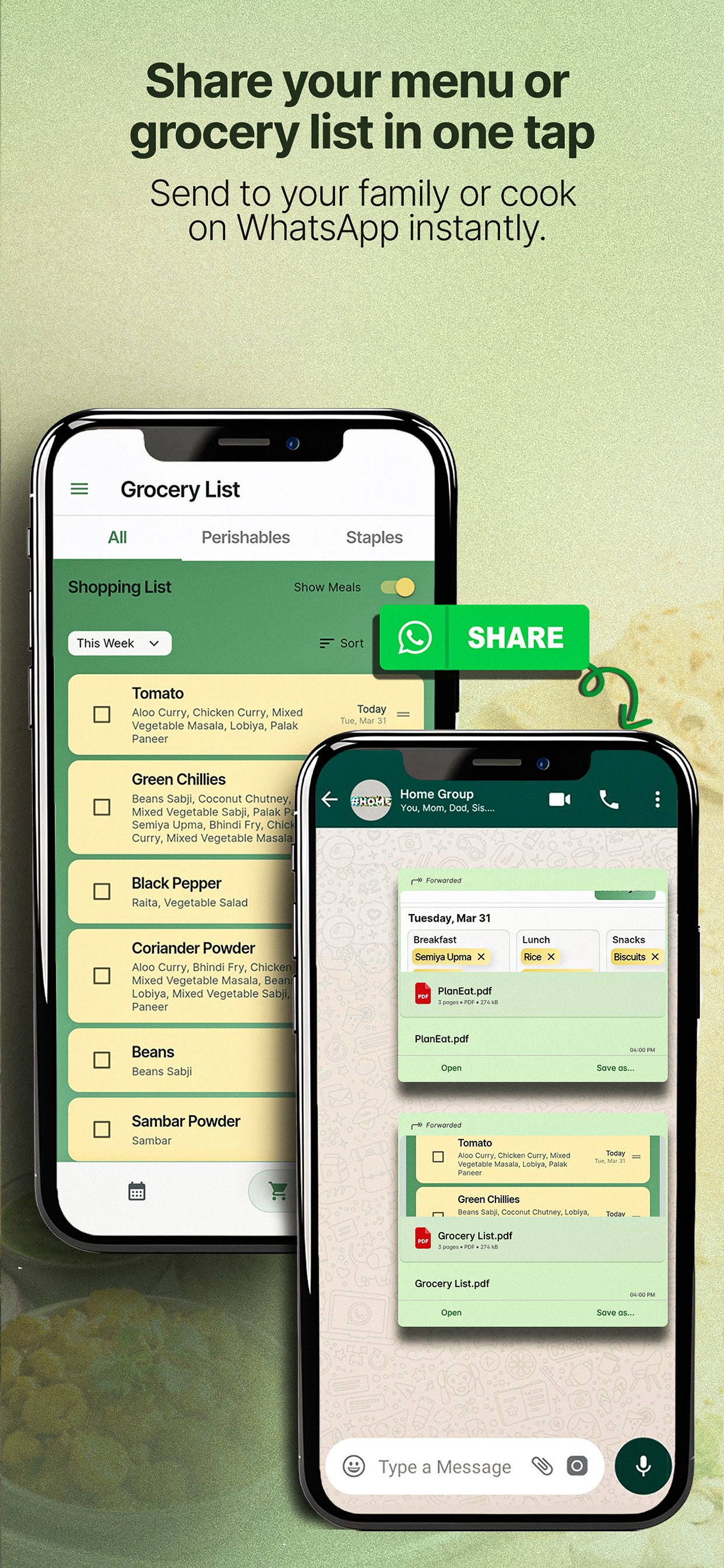PlanNEat: Indian Meal Planner