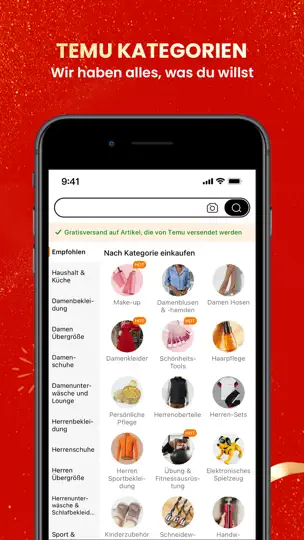 Screenshot von Temu: Shoppe Wie Milliardäre auf dem iPhone 5