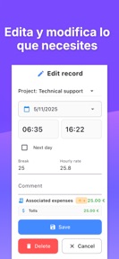 WorkTime: Hours Tracker Log screenshot