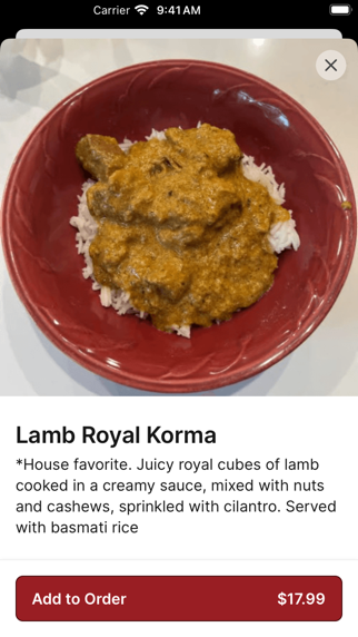 India Grill app screenshot 3