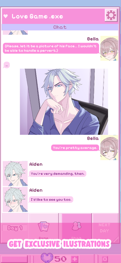 Virtual Hearts otome game screenshot 5