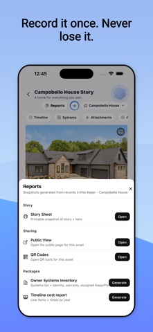 Keepr: Home & Asset Care screenshot
