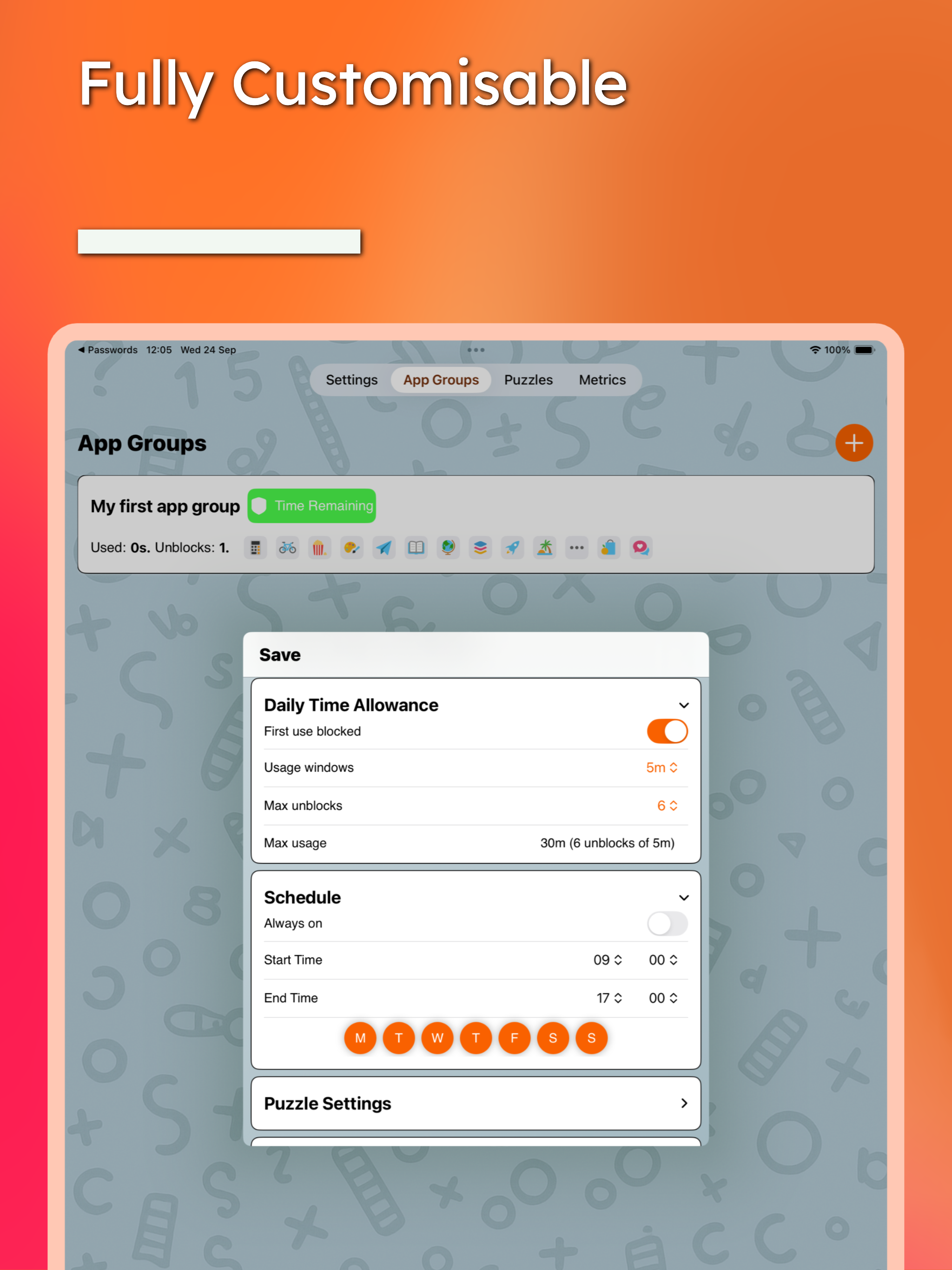 SmartBlock: Focus with Puzzles