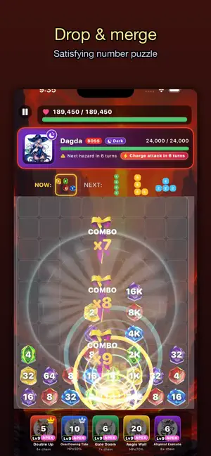 Drop Merge Quest: Puzzle RPG screenshot 2