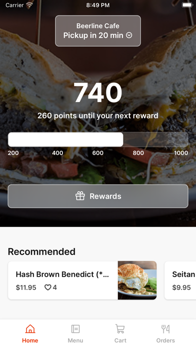 Beerline Cafe iPhone screenshot 1 - Food & Drink app