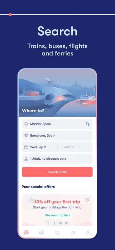 Omio: Book your travel tickets screenshot 2 of 7