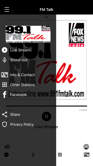 991FMTalk Fox News Radio Screenshot