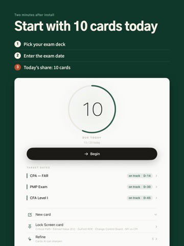 Memento: Exam Flashcards iPad screenshot