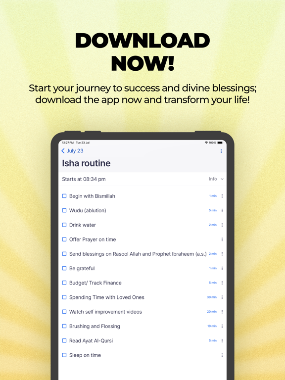 Eebadat Islamic Habit Tracker iPad screenshot 6 - Productivity app