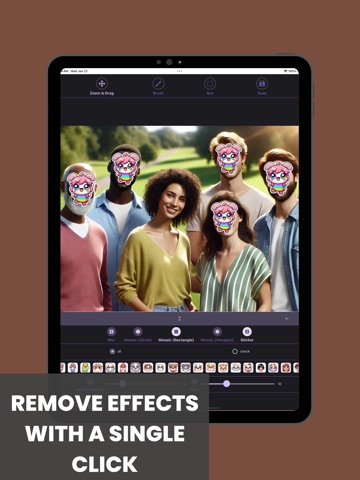Blur & Mosaic - Auto Face blur iPad screenshot