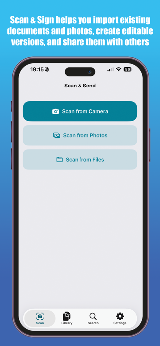 Scan & Send: PDF Scanner Screenshot 1 of 5