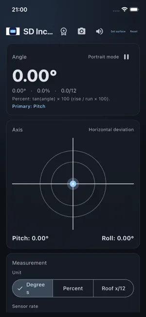 SD Inclinometer screenshot 2