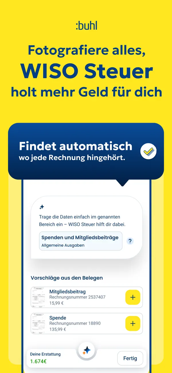WISO Steuer - Steuererklärung iPhone App Screenshot 7 – Finanzen