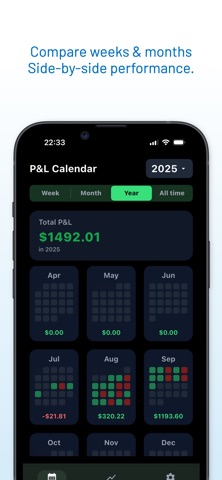 P&L Calendar: PnL Ledger iPhone screenshot