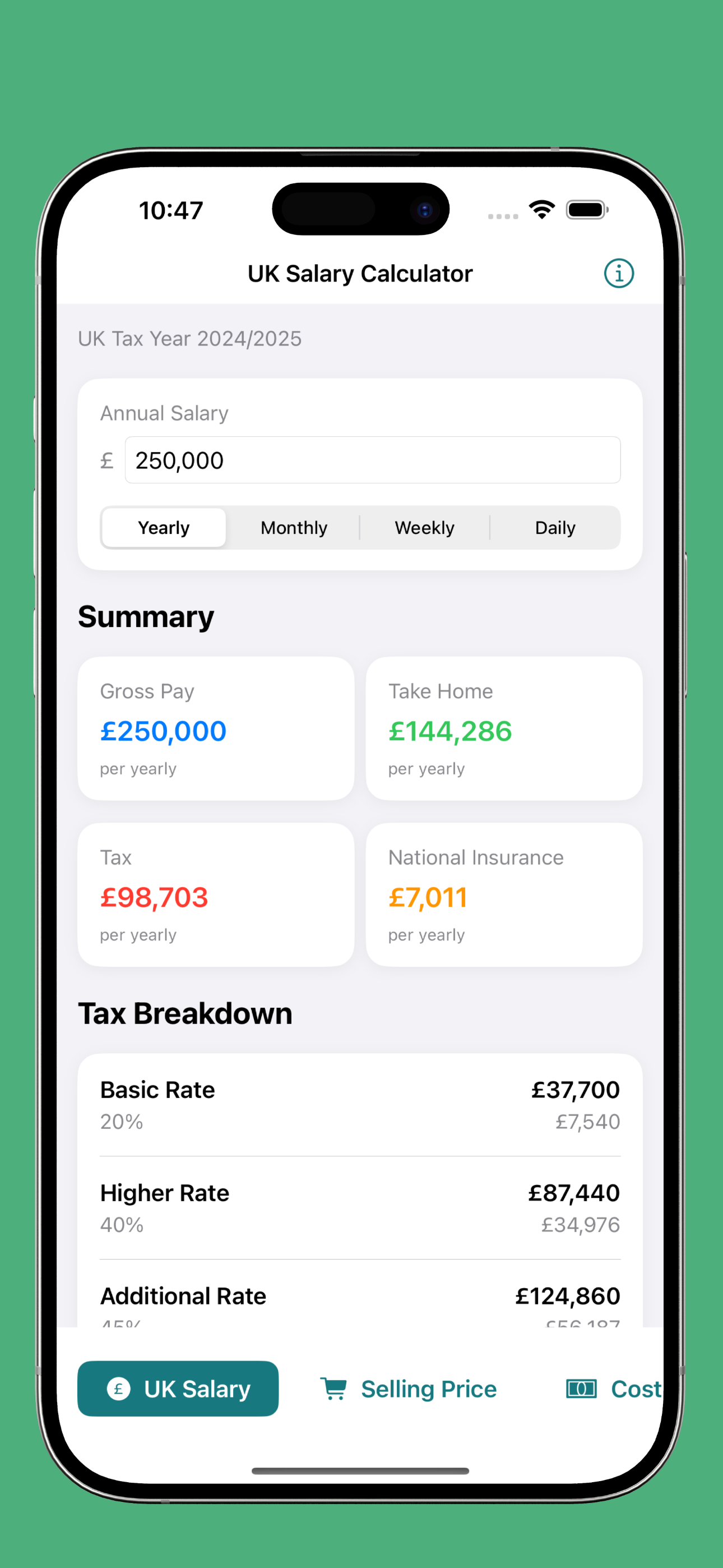 Margin/Cost Calculator