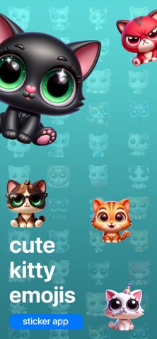 Cute Kitty Emojis app screenshot