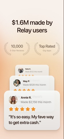 Relay - Get paid to post screenshot