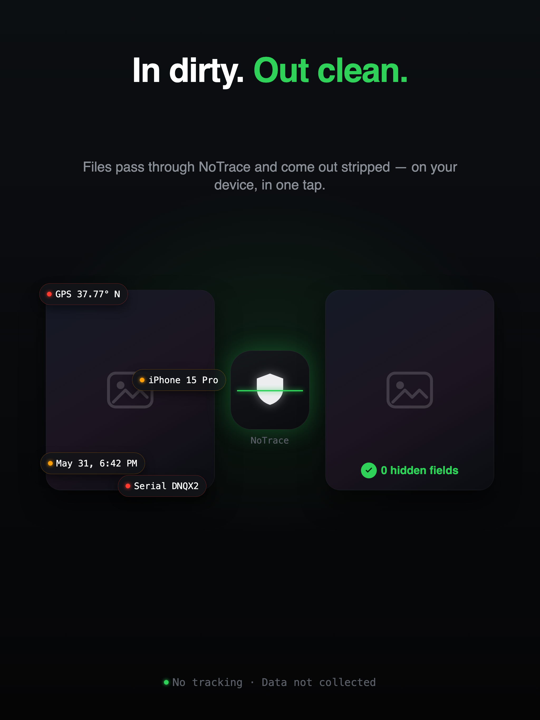 NoTrace: Metadata Remover