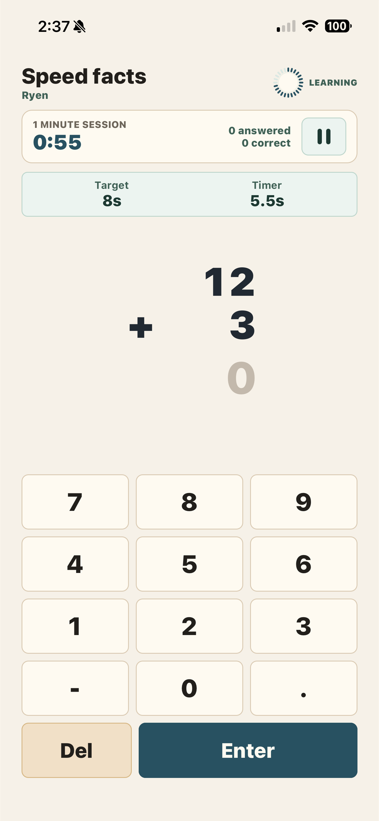 Mental Math Gym: Speed Facts screenshot 3