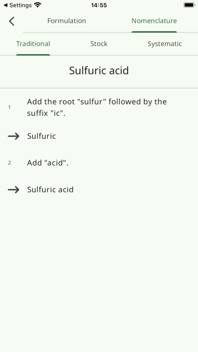 Chemistry Nomenclature Formula Screenshot