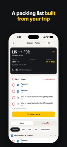 Wayboard: Travel Checklist screenshot 1
