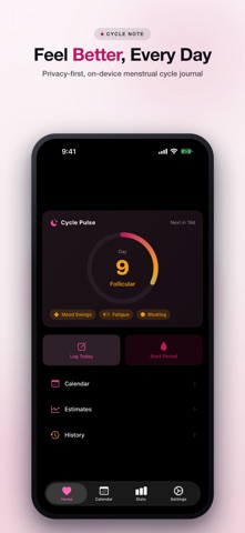 CycleNote: Period Tracker Screenshot 1 of 7