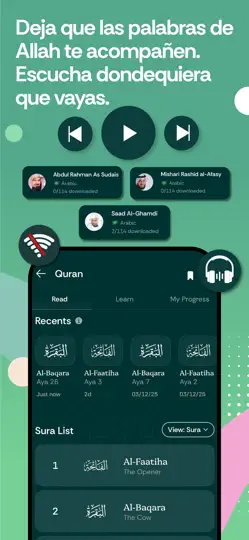 Captura de pantalla de Muslim Pro: Corán Salat Qibla en iPhone 4