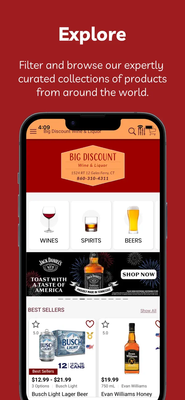 Screenshot #1 pour New London Wine & Spirits