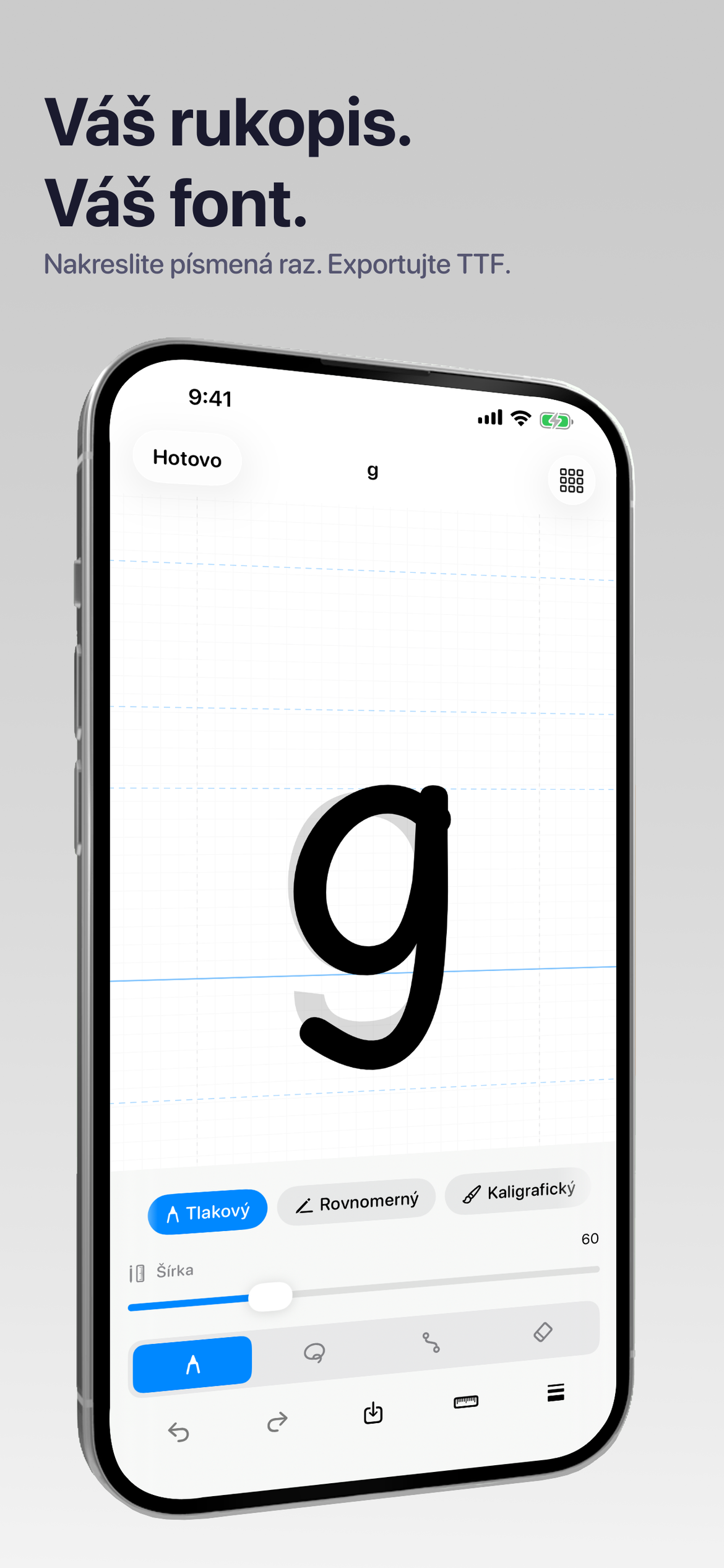 FontStudio: Tvorba p��siem — Váš rukopis, váš font
