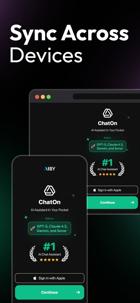 ChatOn AI - Chat Bot Assistant - Sincronización Multiplataforma Perfecta
