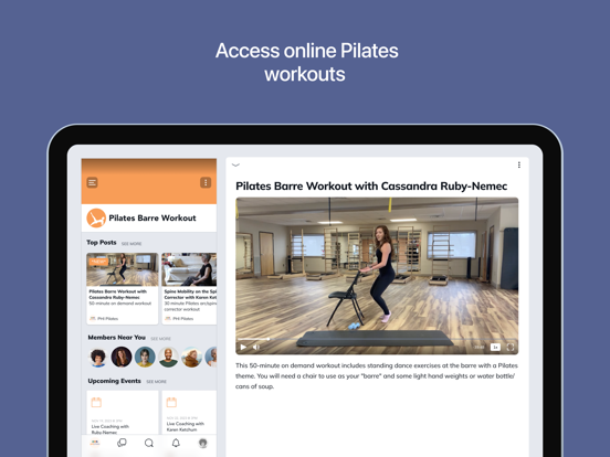 PHI Pilates Connect iPad screenshot 2 - Health & Fitness app