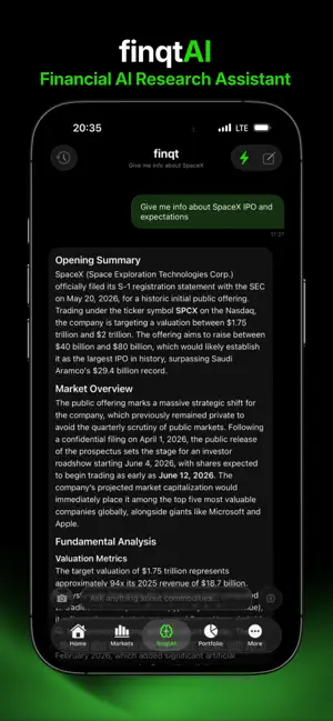 Finqt: Financial AI Research screenshot 1