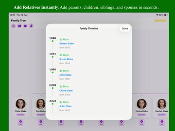 Family Lineage iPad screenshot
