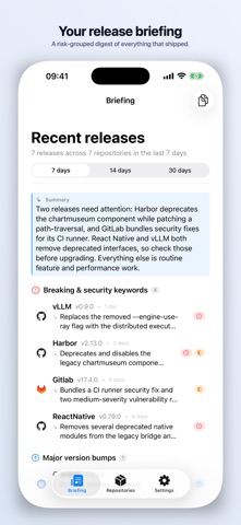 DevPulse - Your Release Radar screenshot