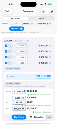 Snapculator-Camera Calculator iPhone screenshot