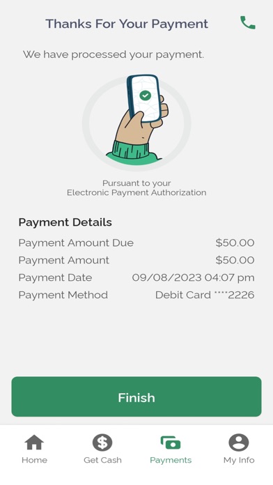 CASH 1 LOANS Screenshot