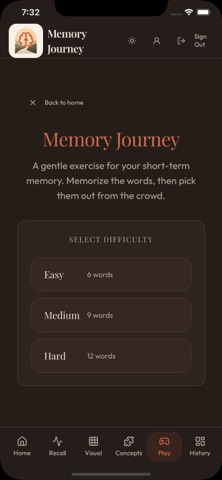 Memory Journey iPhone screenshot