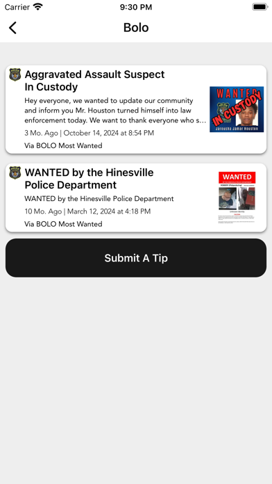Hinesville Police Dept, GA Screenshot
