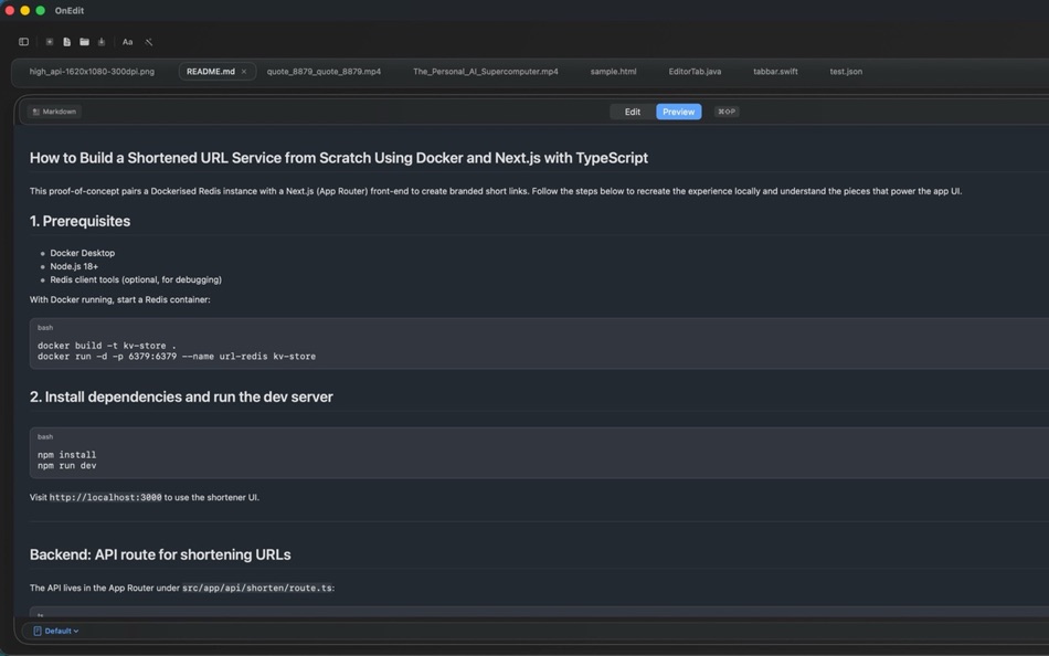 #3. OnEdit (macOS) Podle: Sipeng Gao