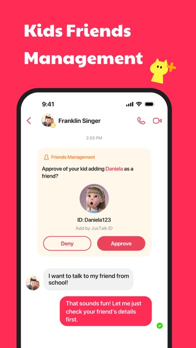 JusTalk Kids - Safe Messenger iPhone screenshot 4 - Social Networking app