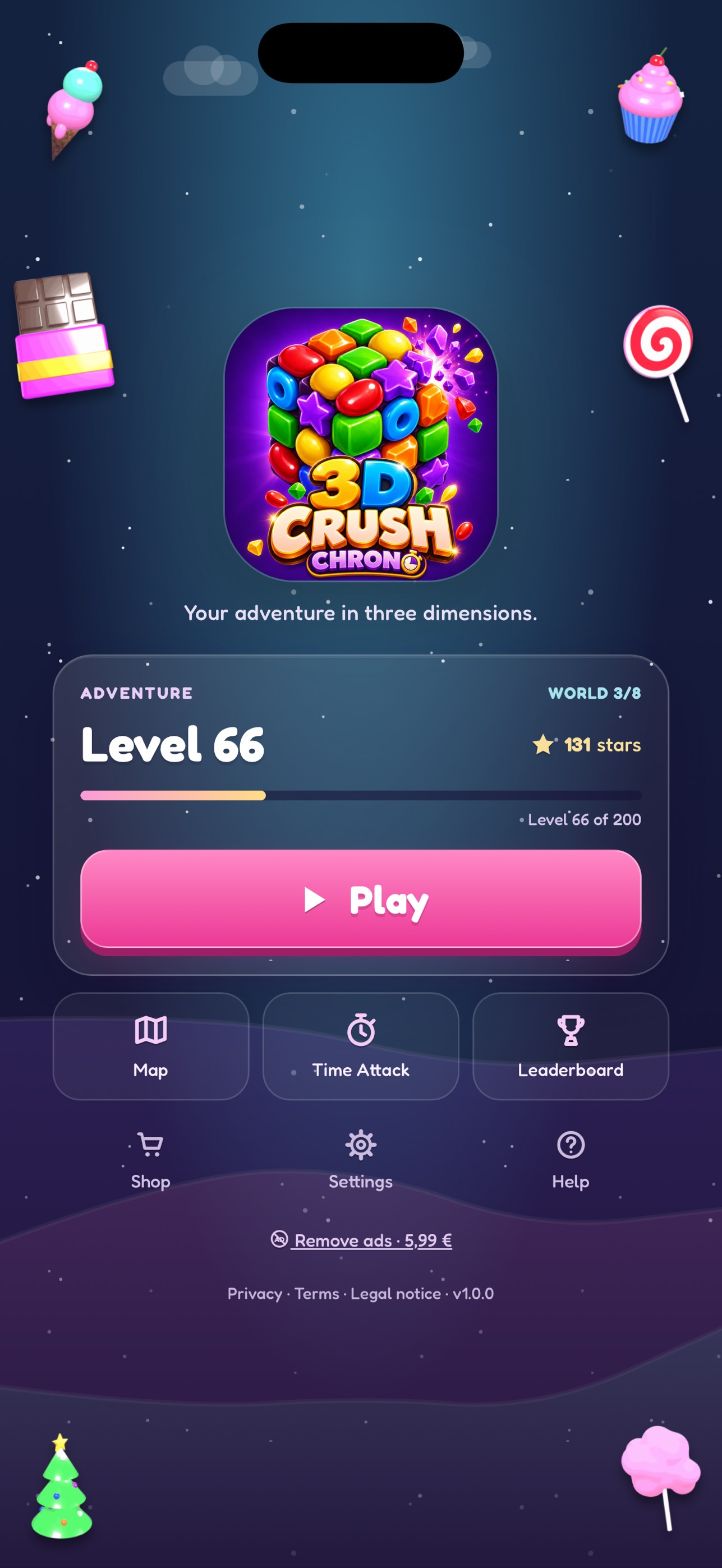 Screenshot 1 of 3D Crush Chrono