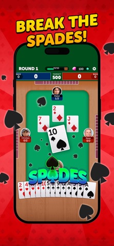 Spades - Fun Card Game iPhone screenshot